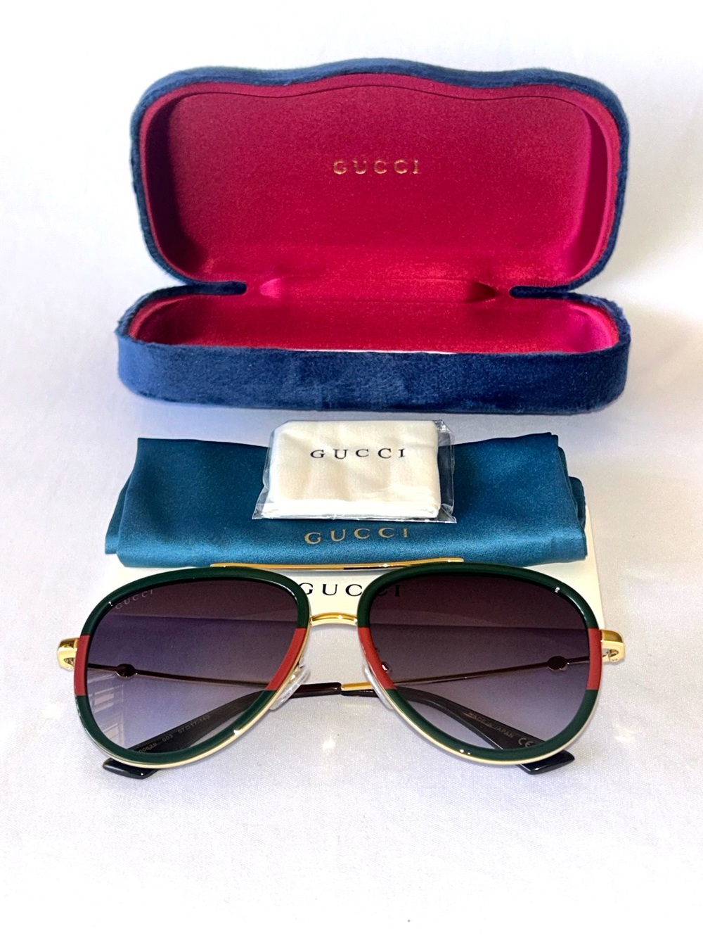 Gucci GG0062s Aviator Sunglasses NEW + FREE SHIPPING